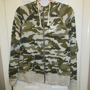 Women's Nike Camoflaged zip up hoodie size Medium